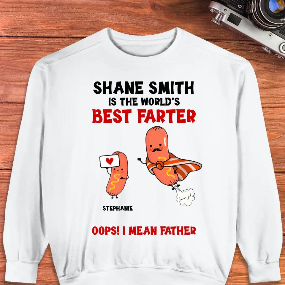 The World's Best Farter - Personalized Gifts For Dad - Unisex Sweater