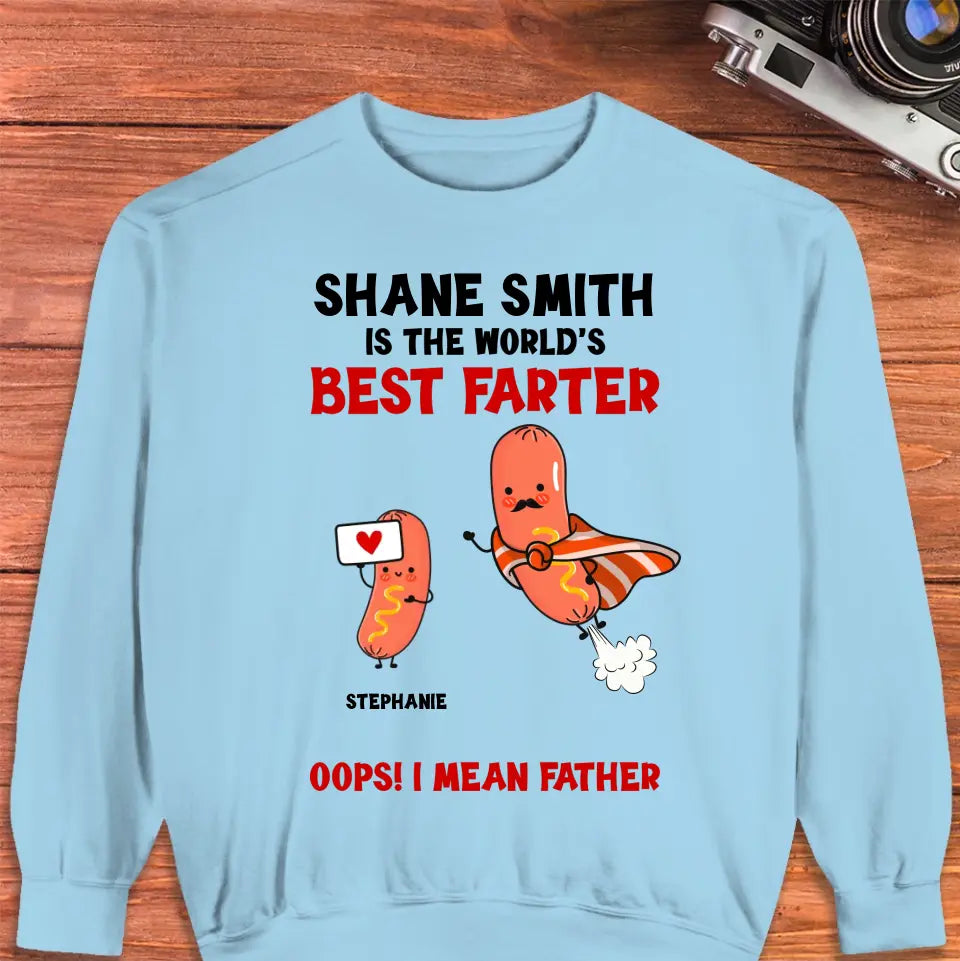 The World's Best Farter - Personalized Gifts For Dad - Unisex Sweater