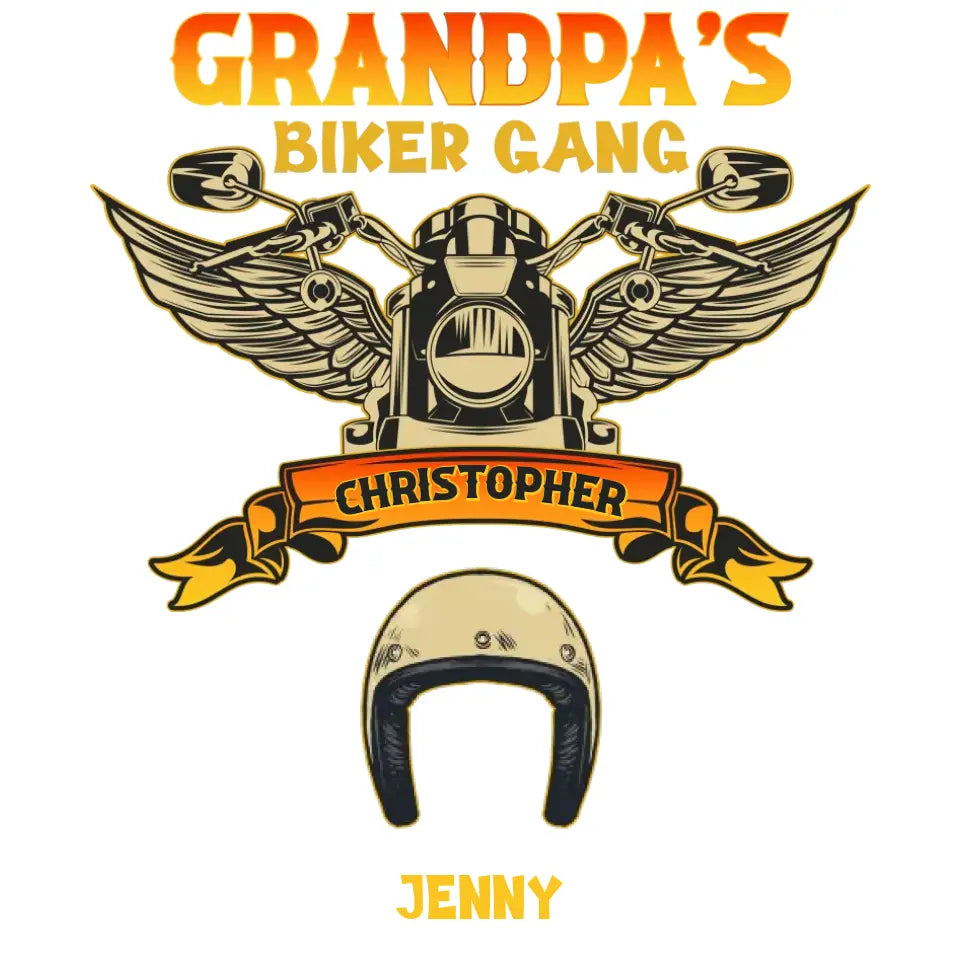 Grandpa's Biker Gang - Custom Name - Personalized Gifts For Grandpa - Sweater