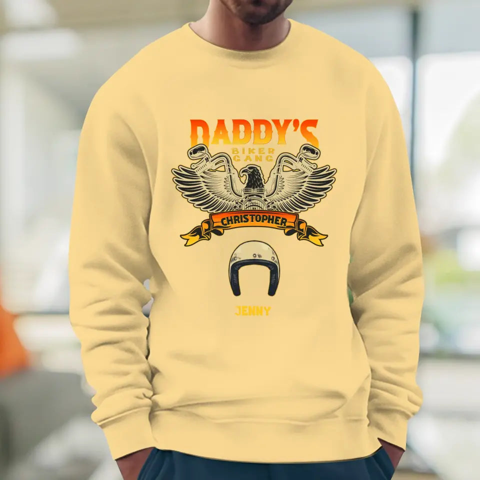 Daddy's Biker Gang - Personalized Gifts For Dad - Unisex Sweater