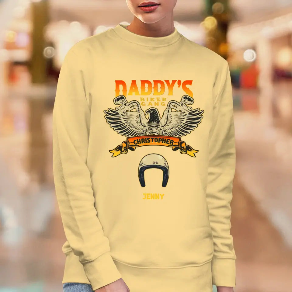 Daddy's Biker Gang - Personalized Gifts For Dad - Unisex Sweater