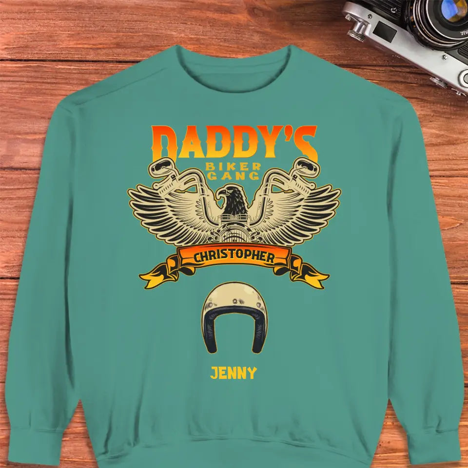 Daddy's Biker Gang - Personalized Gifts For Dad - Unisex Sweater