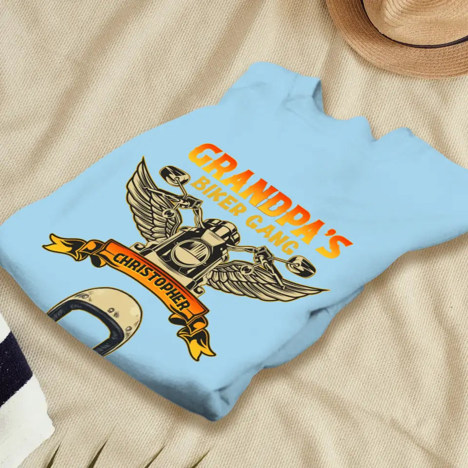 Grandpa's Biker Gang - Custom Name - Personalized Gifts For Grandpa - Hoodie