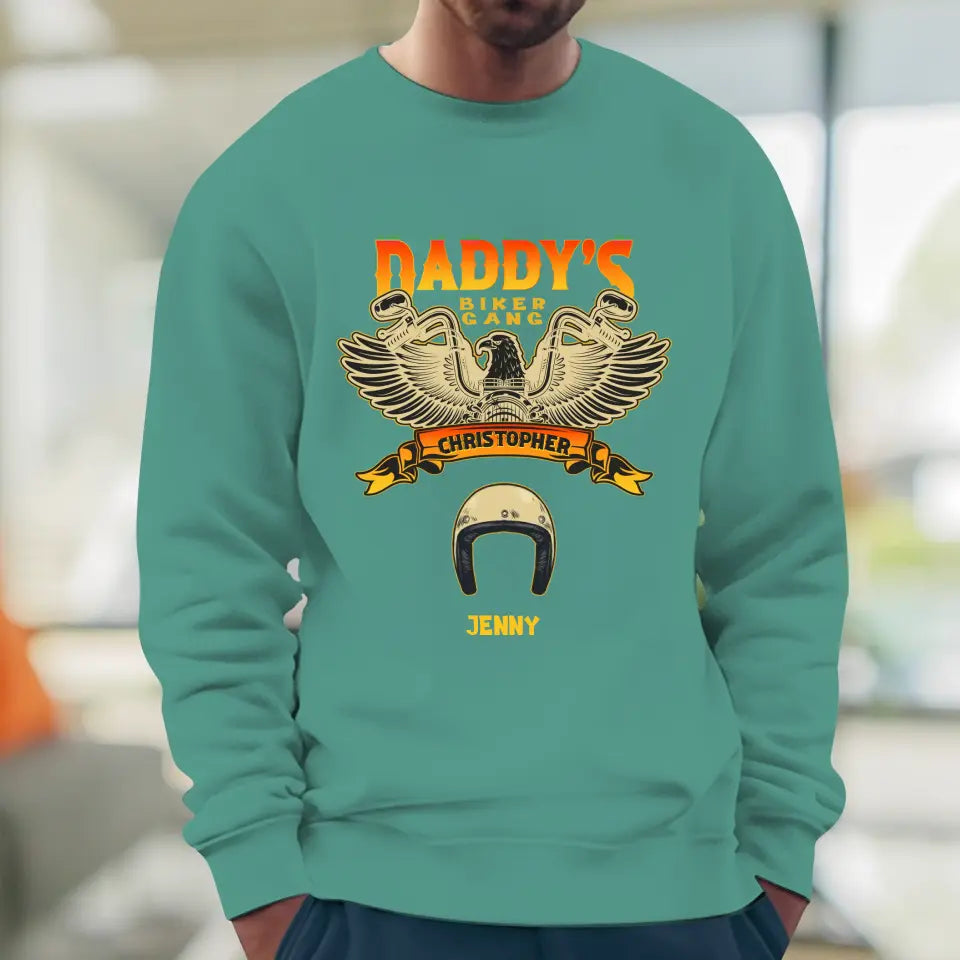 Daddy's Biker Gang - Personalized Gifts For Dad - Unisex Sweater