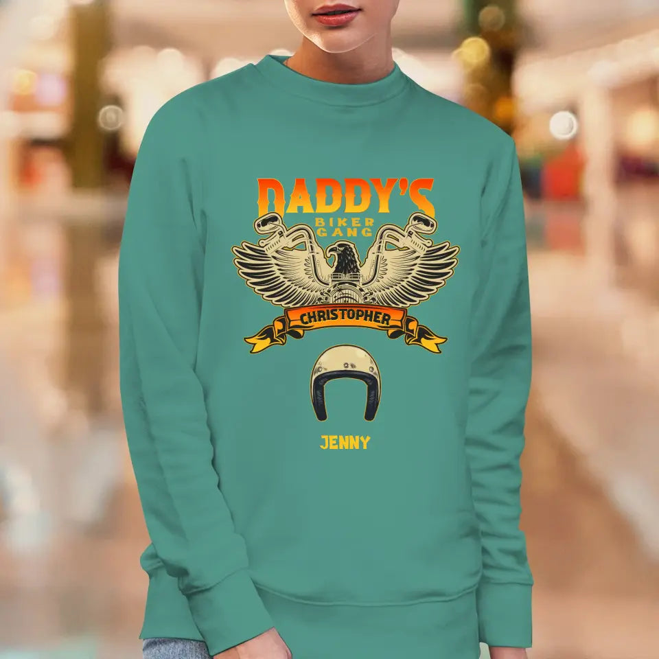 Daddy's Biker Gang - Personalized Gifts For Dad - Unisex Sweater