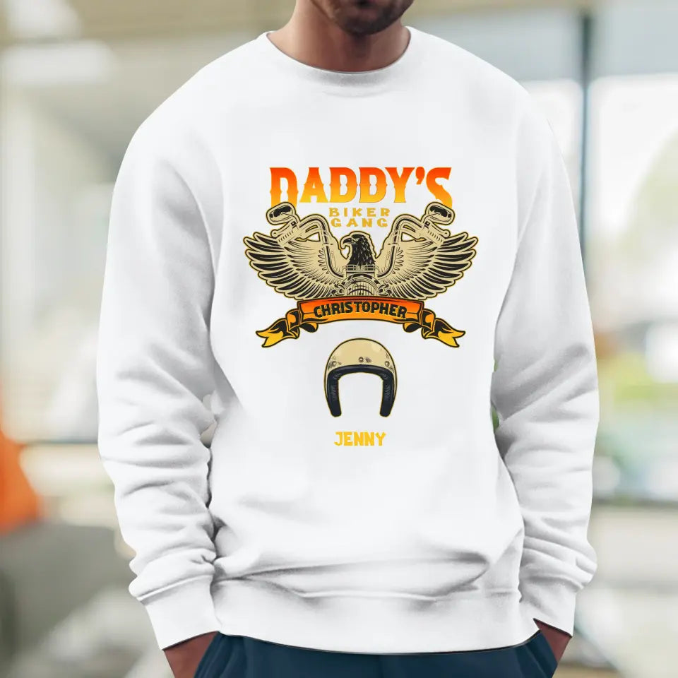 Daddy's Biker Gang - Personalized Gifts For Dad - Unisex Sweater