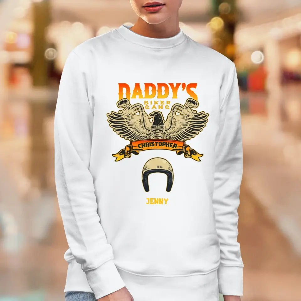 Daddy's Biker Gang - Personalized Gifts For Dad - Unisex Sweater