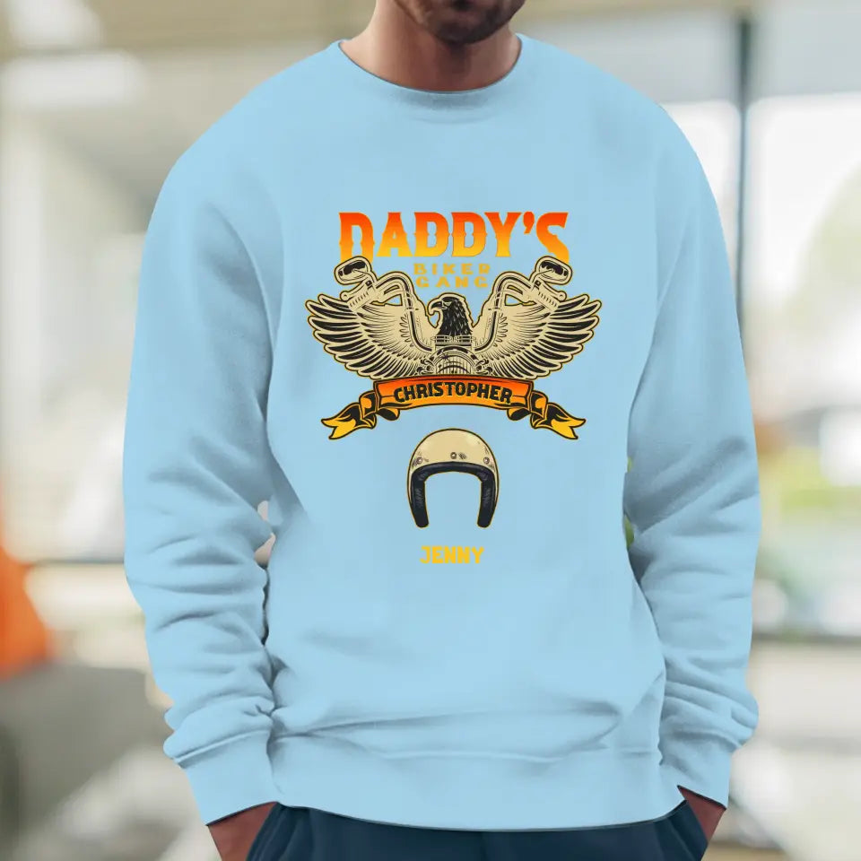 Daddy's Biker Gang - Personalized Gifts For Dad - Unisex Sweater