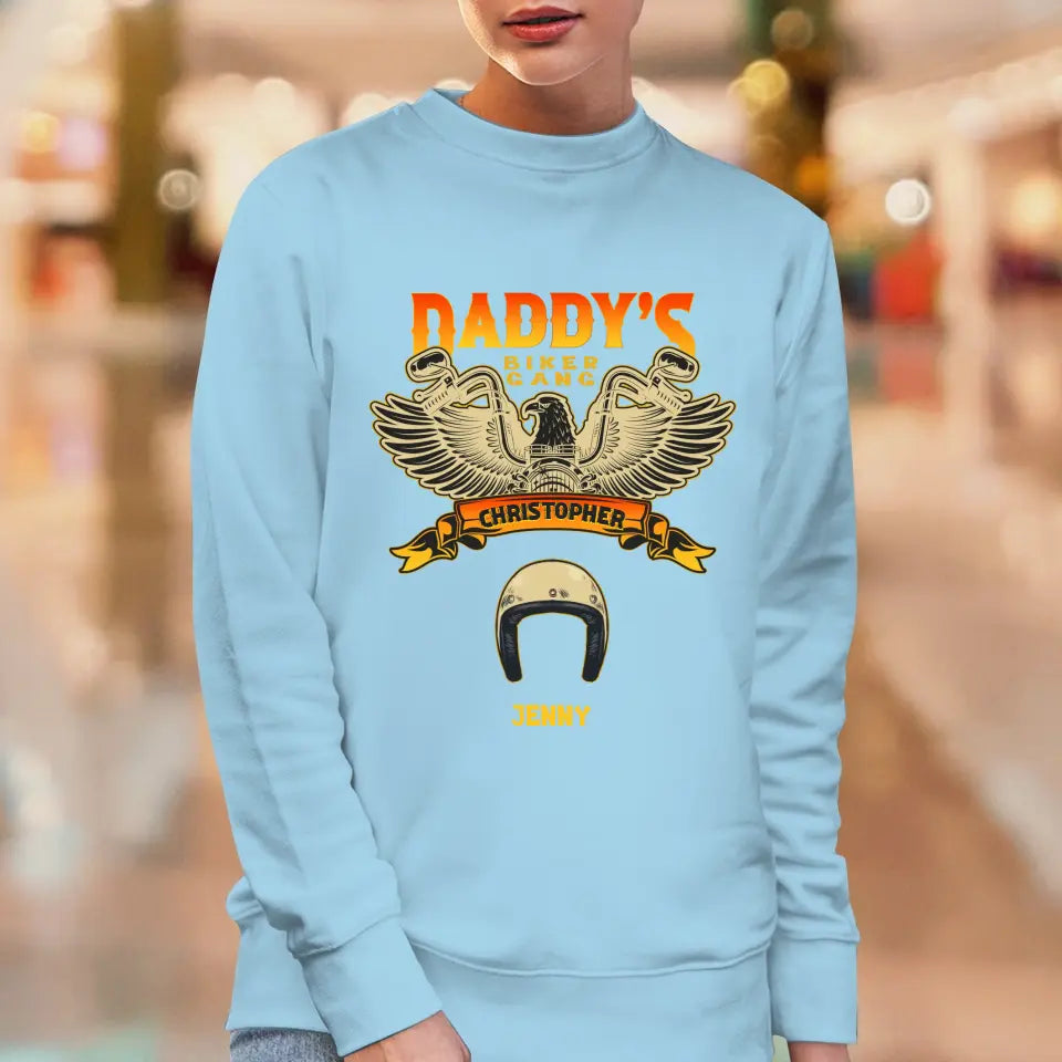 Daddy's Biker Gang - Personalized Gifts For Dad - Unisex Sweater