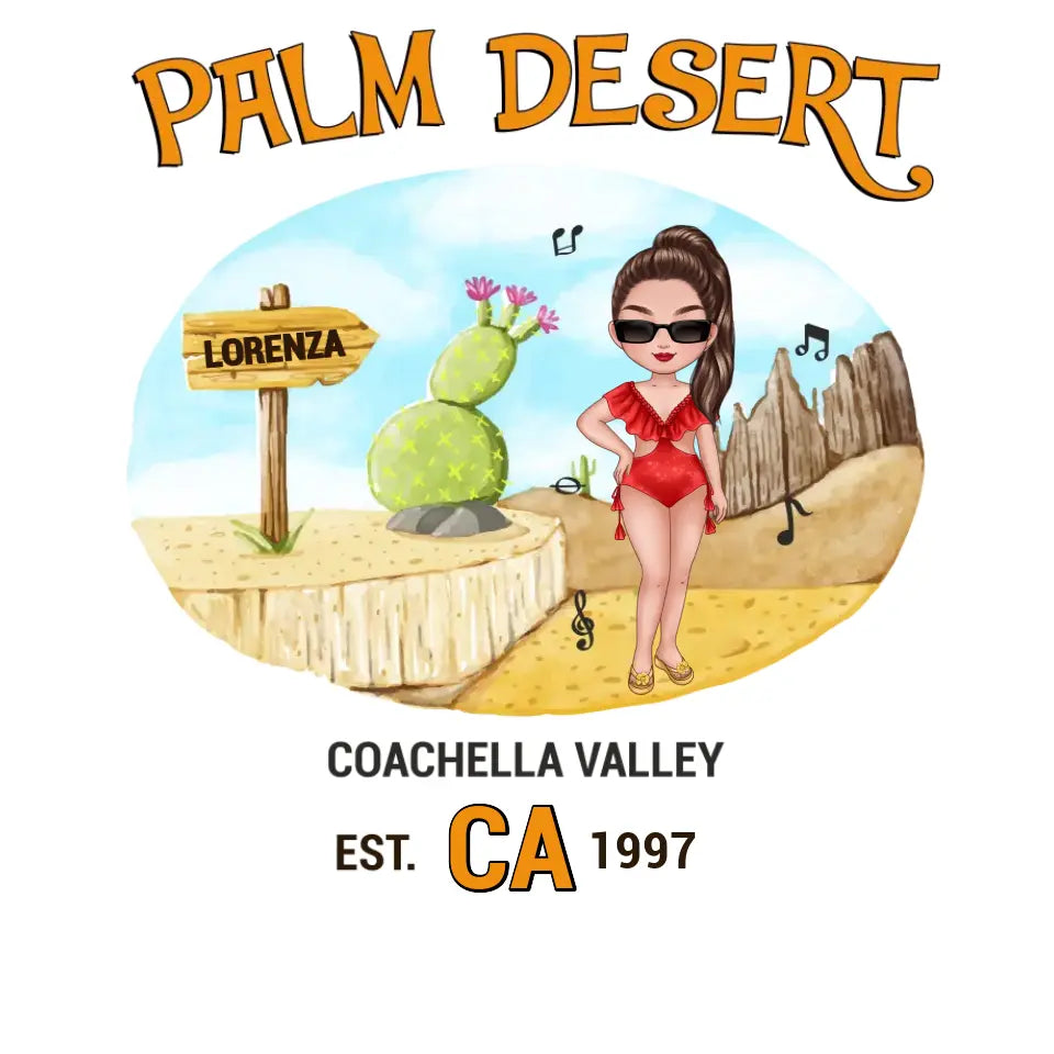 Coachella Palm Desert - Personalized Gifts For Her - Unisex Sweater