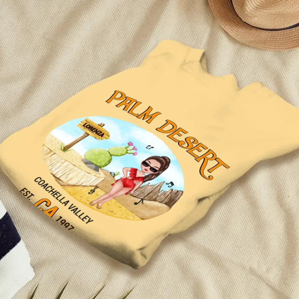 Coachella Palm Desert - Personalized Gifts For Her - Unisex Sweater