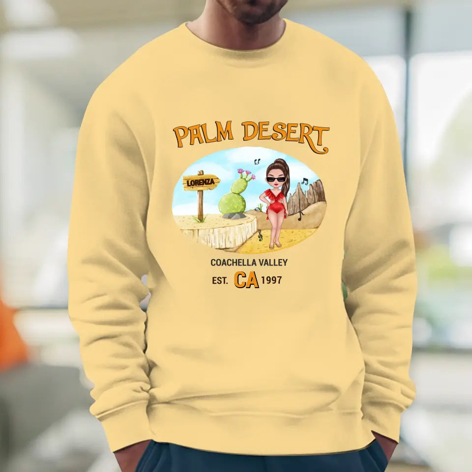 Coachella Palm Desert - Personalized Gifts For Her - Unisex Sweater