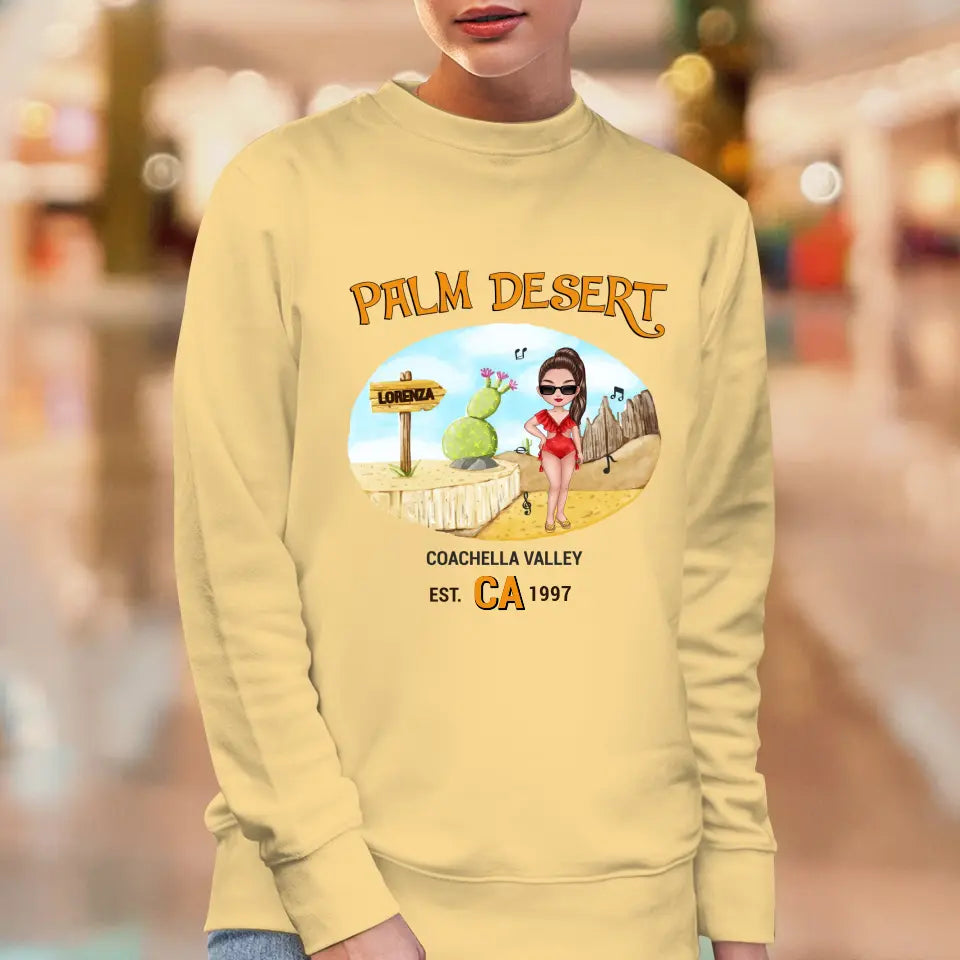 Coachella Palm Desert - Personalized Gifts For Her - Unisex Sweater