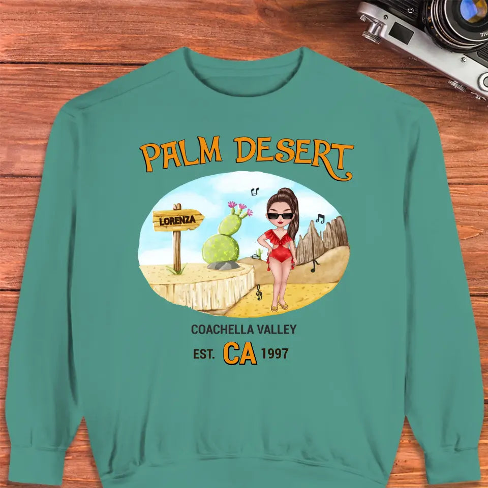 Coachella Palm Desert - Personalized Gifts For Her - Unisex Sweater