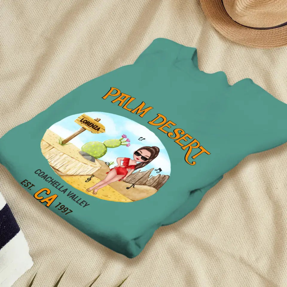 Coachella Palm Desert - Personalized Gifts For Her - Unisex Sweater