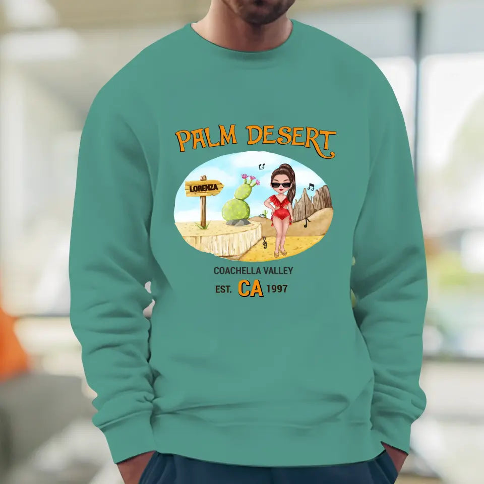 Coachella Palm Desert - Personalized Gifts For Her - Unisex Sweater