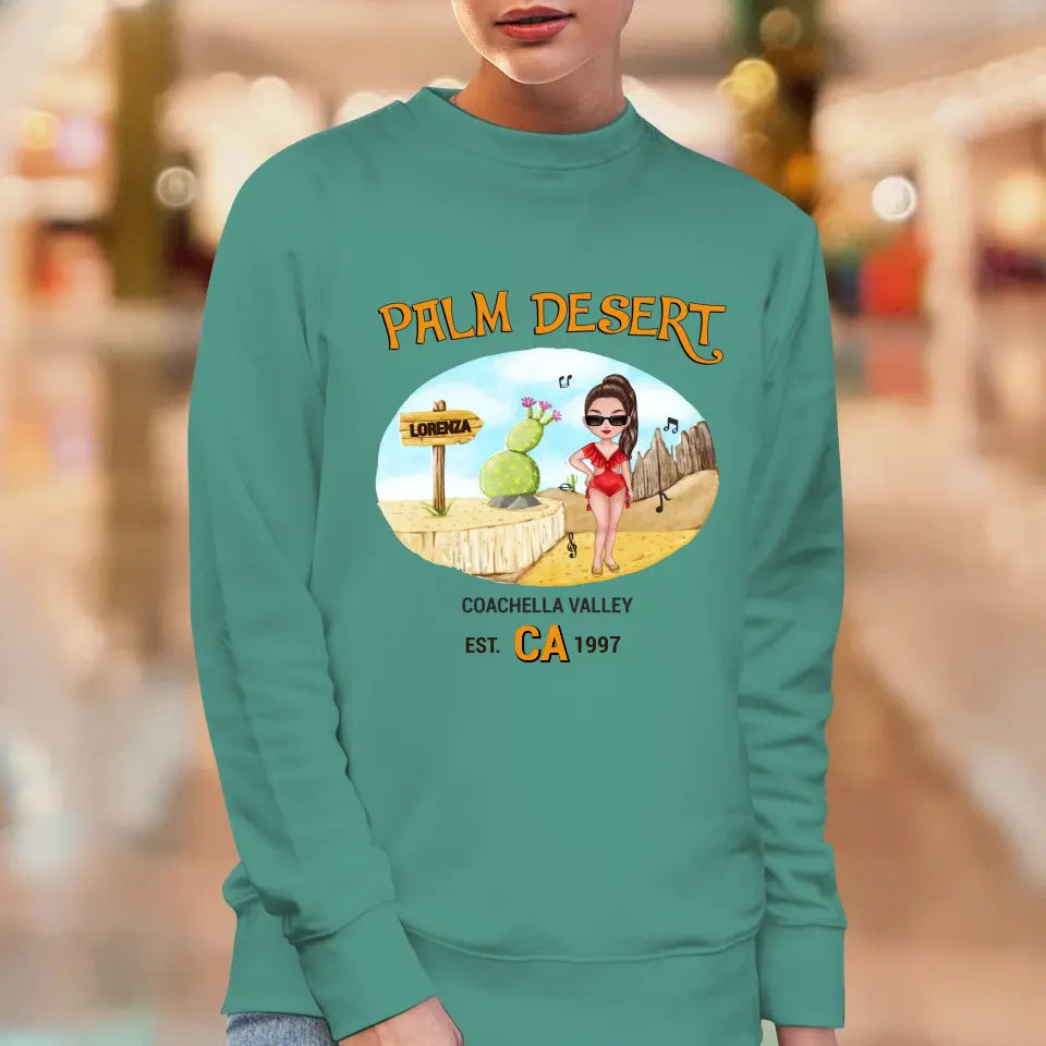 Coachella Palm Desert - Personalized Gifts For Her - Unisex Sweater