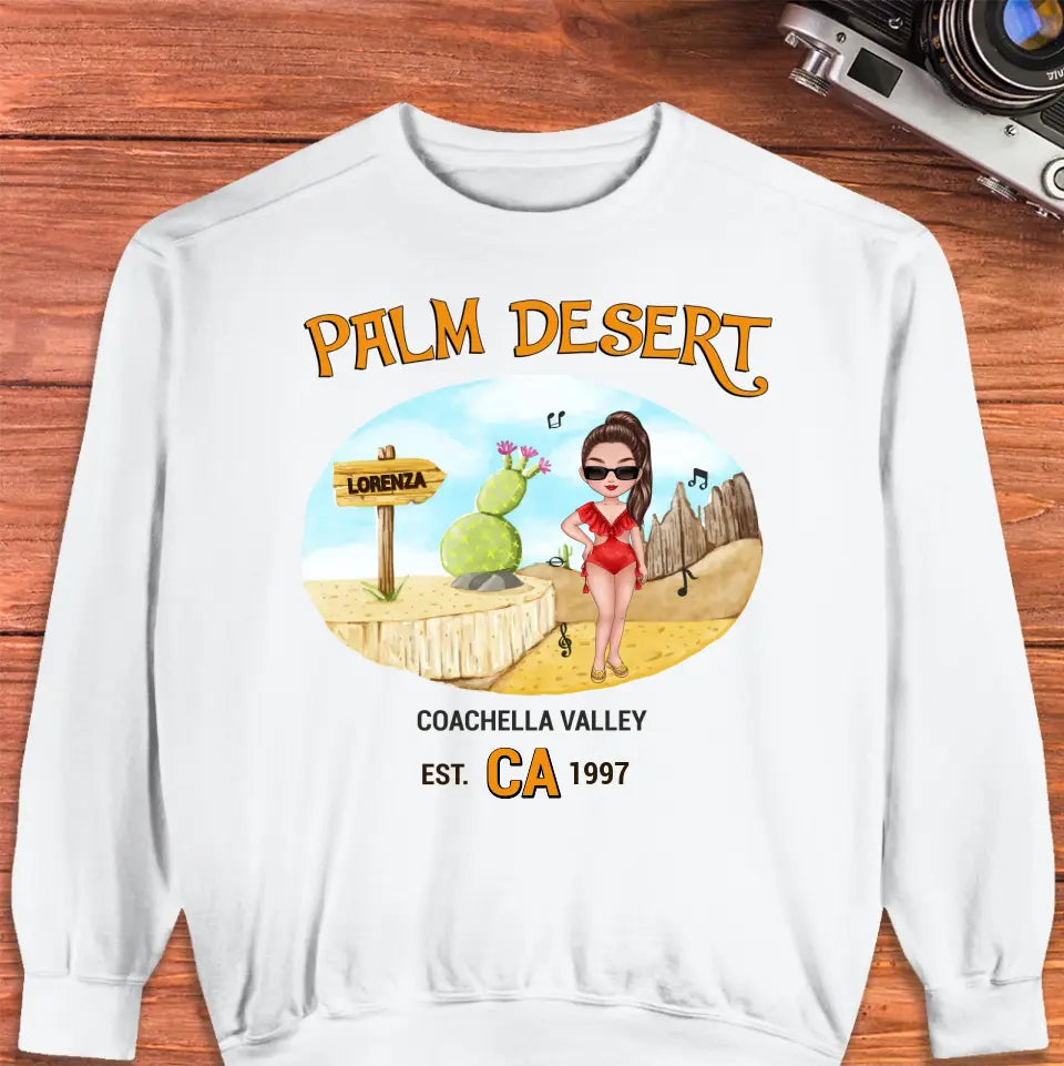 Coachella Palm Desert - Personalized Gifts For Her - Unisex Sweater