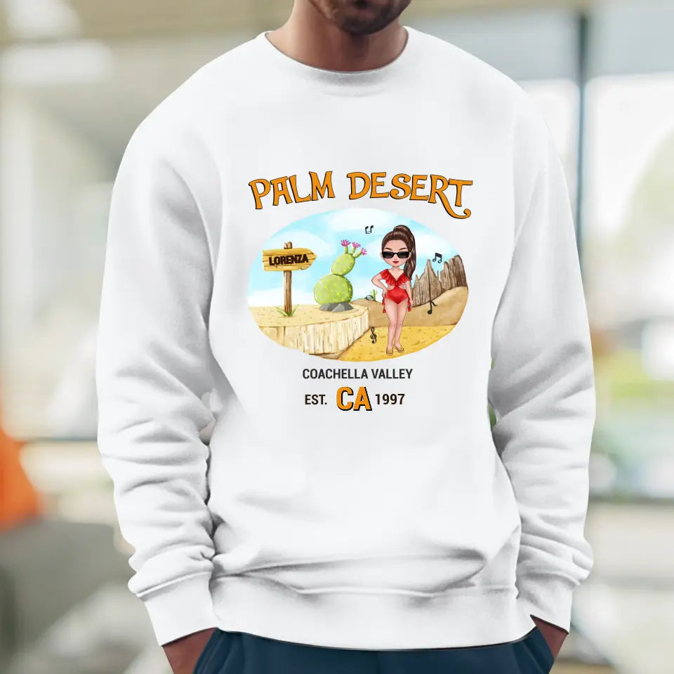 Coachella Palm Desert - Personalized Gifts For Her - Unisex Sweater