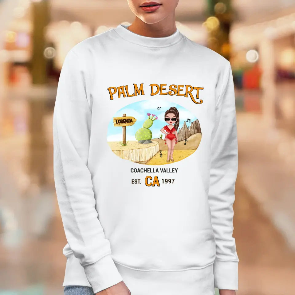 Coachella Palm Desert - Personalized Gifts For Her - Unisex Sweater