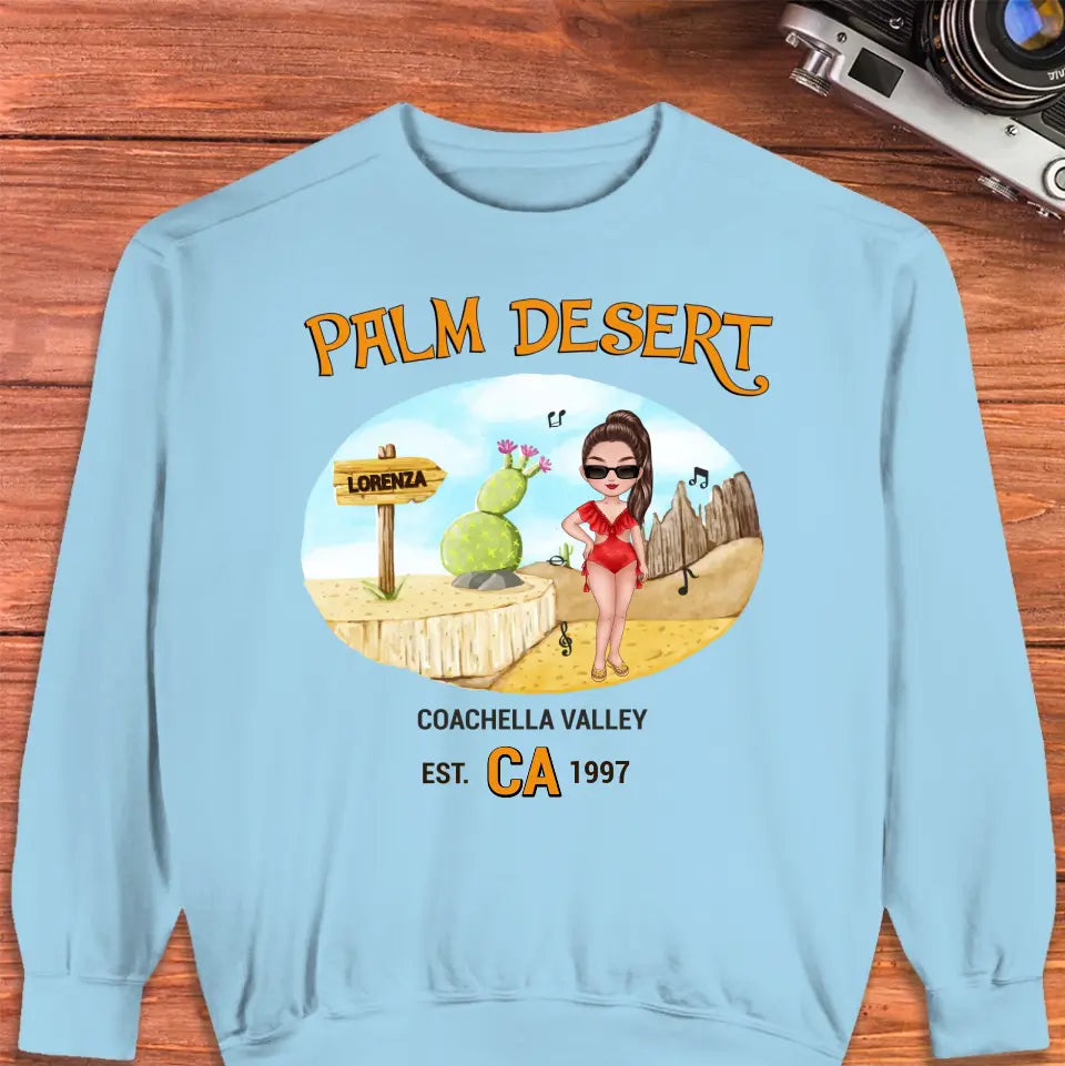 Coachella Palm Desert - Personalized Gifts For Her - Unisex Sweater