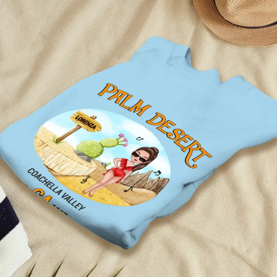 Coachella Palm Desert - Personalized Gifts For Her - Unisex Sweater