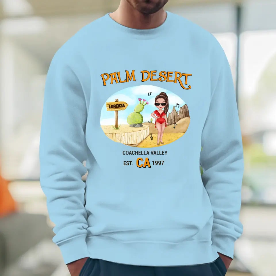 Coachella Palm Desert - Personalized Gifts For Her - Unisex Sweater