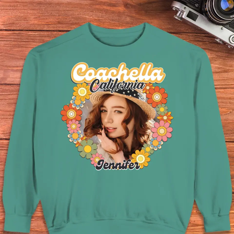 Coachella Groovy Flower - Personalized Gifts For Her- Unisex Sweater