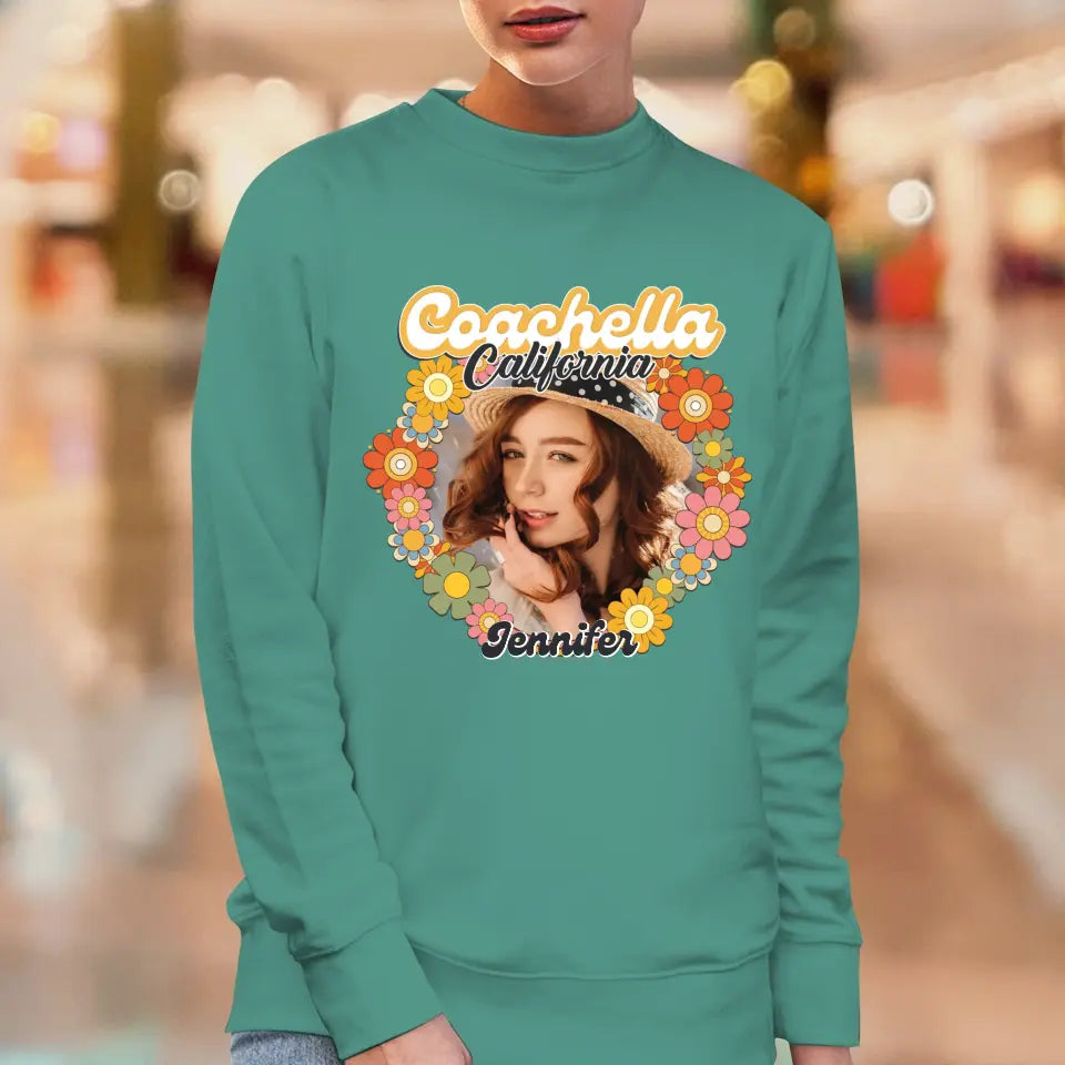 Coachella Groovy Flower - Personalized Gifts For Her- Unisex Sweater