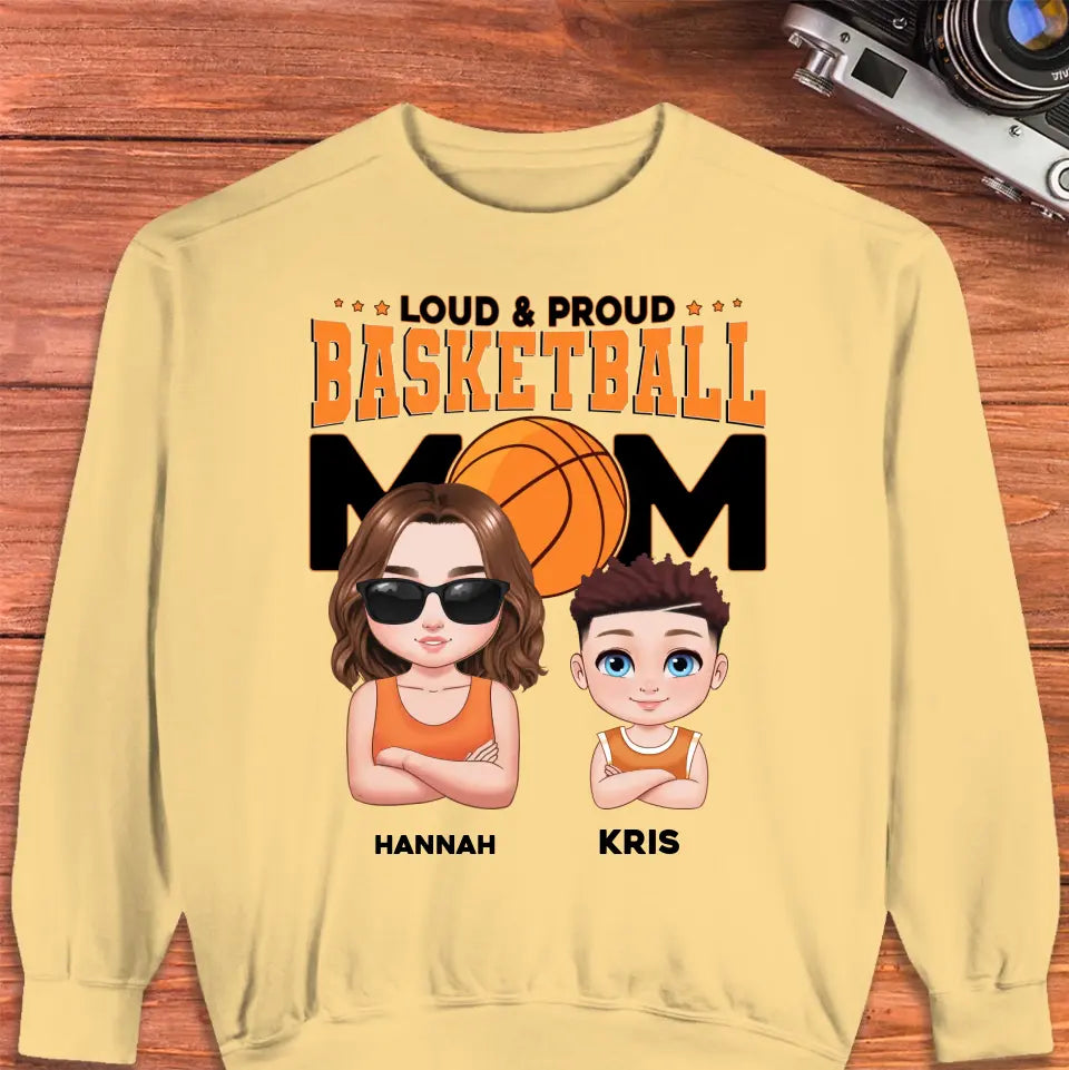 Basketball Mom - Custom Name - Personalized Gifts For Mom - T-Shirt