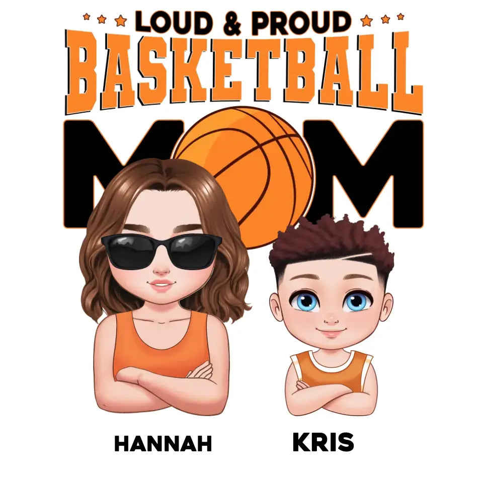 Basketball Mom - Custom Name - Personalized Gifts For Mom - T-Shirt