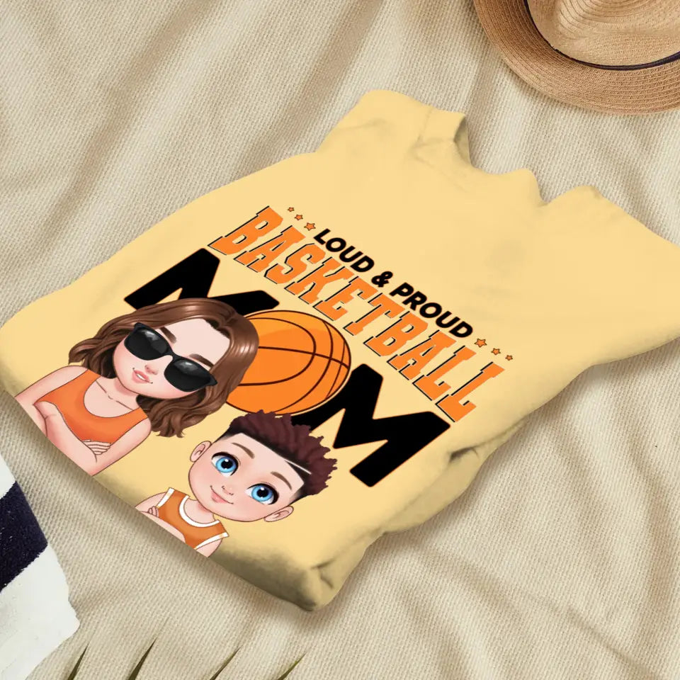 Basketball Mom - Custom Name - Personalized Gifts For Mom - T-Shirt