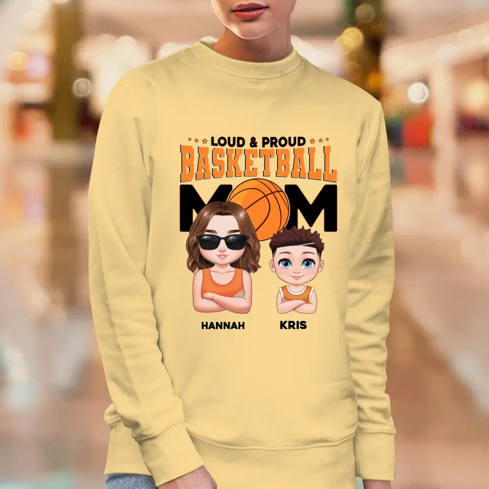 Basketball Mom - Custom Name - Personalized Gifts For Mom - T-Shirt