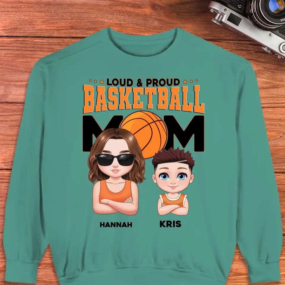 Basketball Mom - Custom Name - Personalized Gifts For Mom - T-Shirt