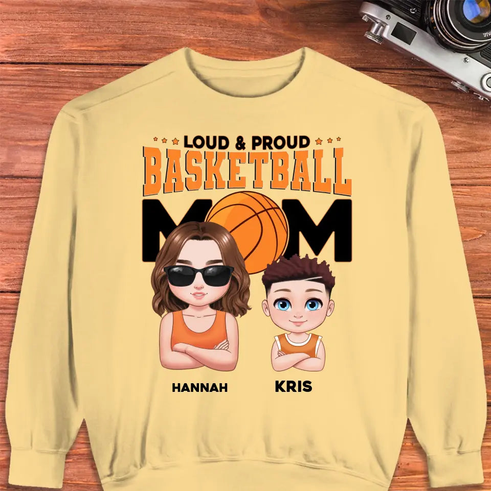 Basketball Mom - Custom Name - Personalized Gifts For Mom - Sweater