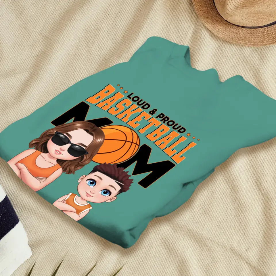 Basketball Mom - Custom Name - Personalized Gifts For Mom - T-Shirt