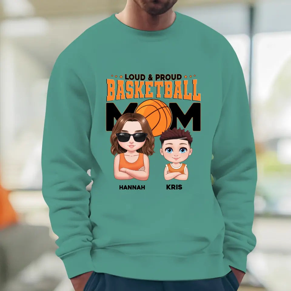 Basketball Mom - Custom Name - Personalized Gifts For Mom - T-Shirt