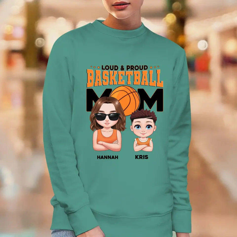 Basketball Mom - Custom Name - Personalized Gifts For Mom - T-Shirt