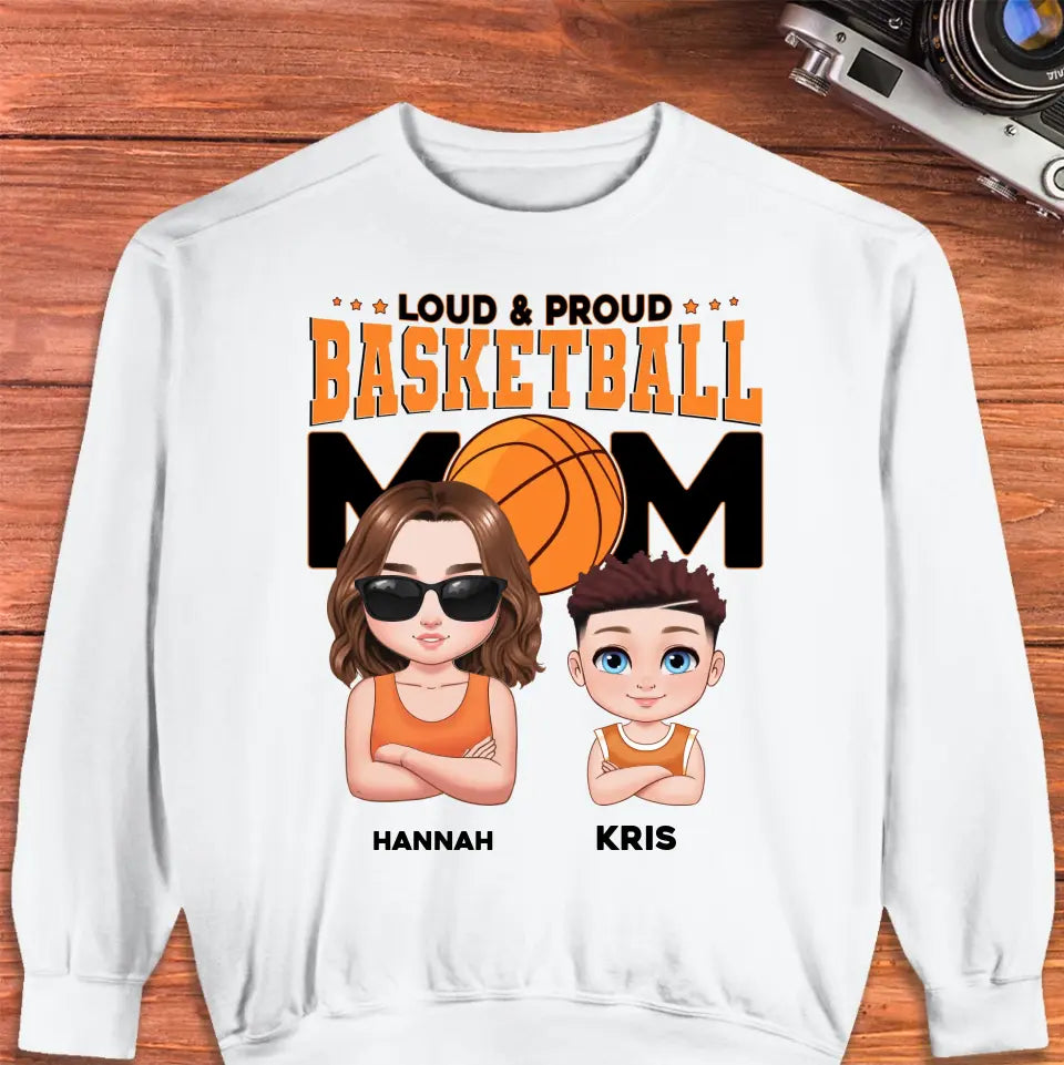 Basketball Mom - Custom Name - Personalized Gifts For Mom - T-Shirt