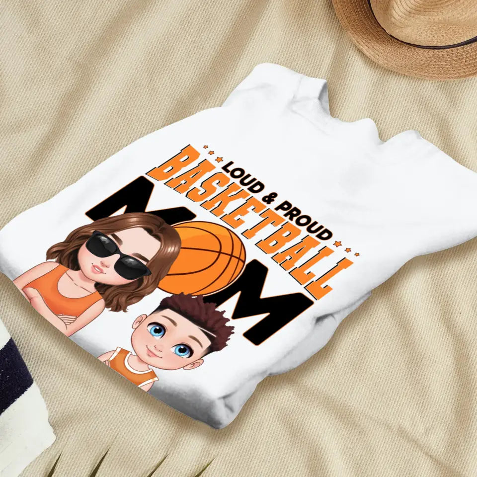 Basketball Mom - Custom Name - Personalized Gifts For Mom - T-Shirt