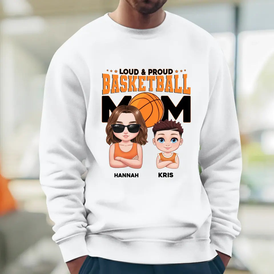 Basketball Mom - Custom Name - Personalized Gifts For Mom - T-Shirt