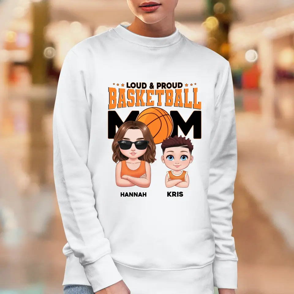 Basketball Mom - Custom Name - Personalized Gifts For Mom - T-Shirt