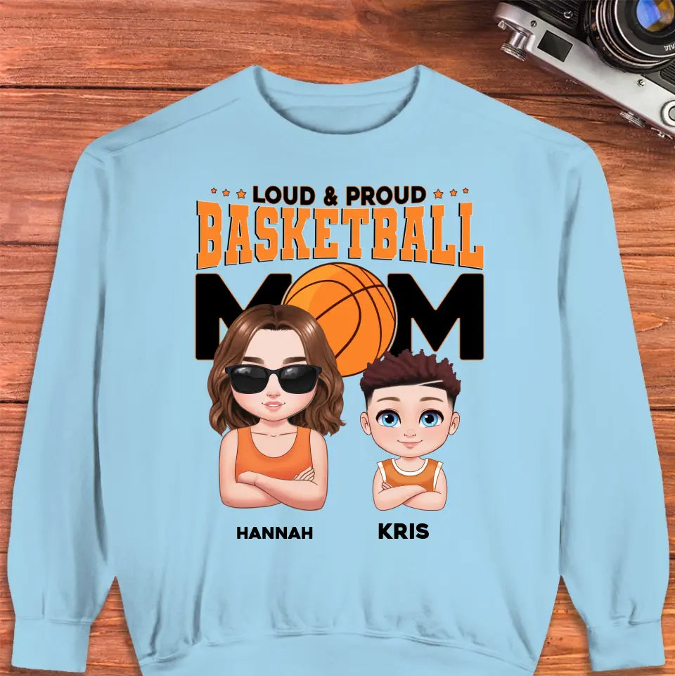 Basketball Mom - Custom Name - Personalized Gifts For Mom - T-Shirt