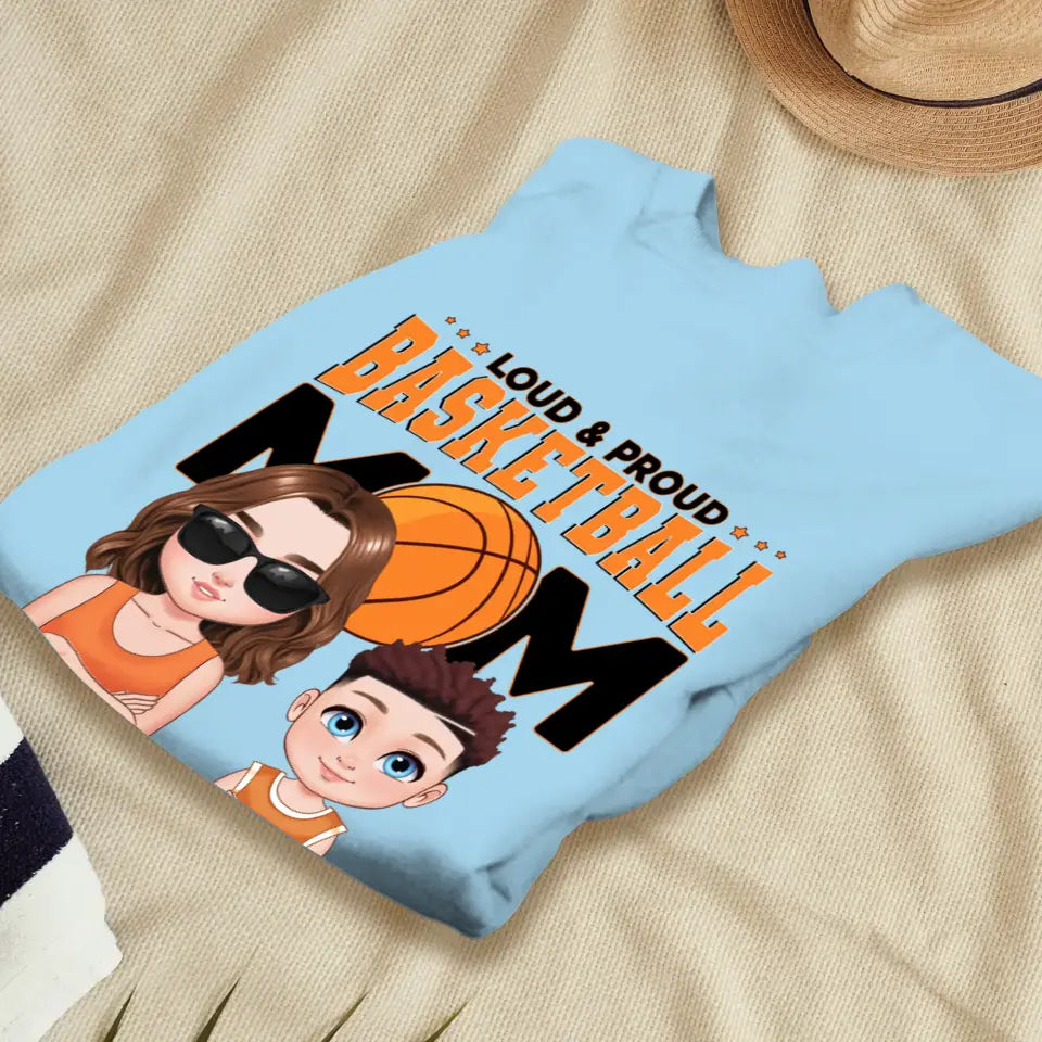 Basketball Mom - Custom Name - Personalized Gifts For Mom - T-Shirt