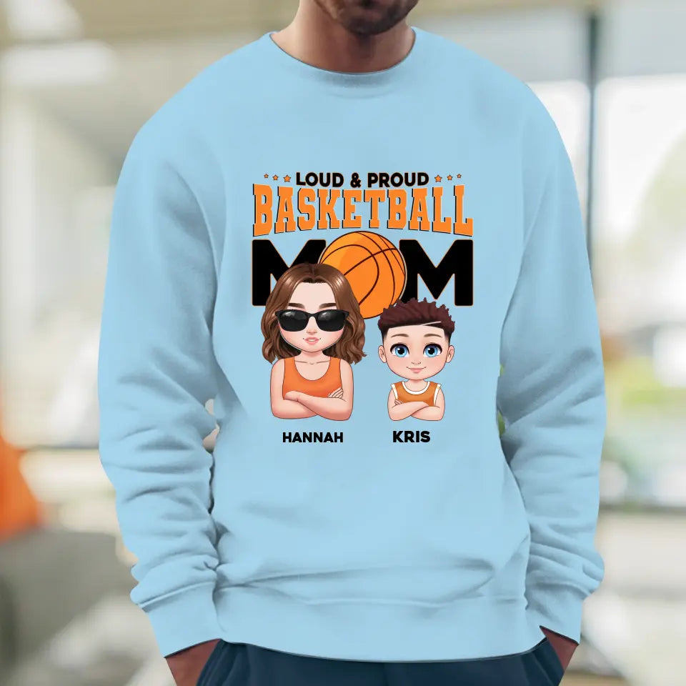 Basketball Mom - Custom Name - Personalized Gifts For Mom - T-Shirt