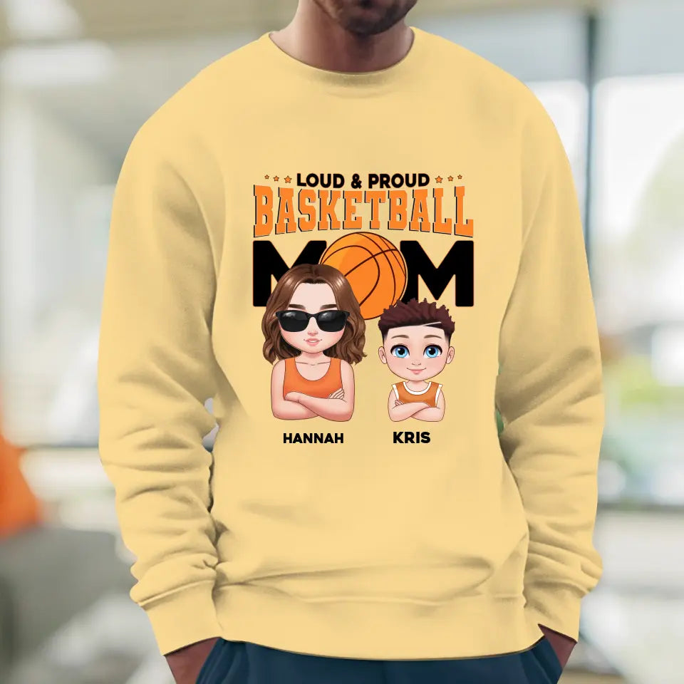 Basketball Mom - Custom Name - Personalized Gifts For Mom - Hoodie