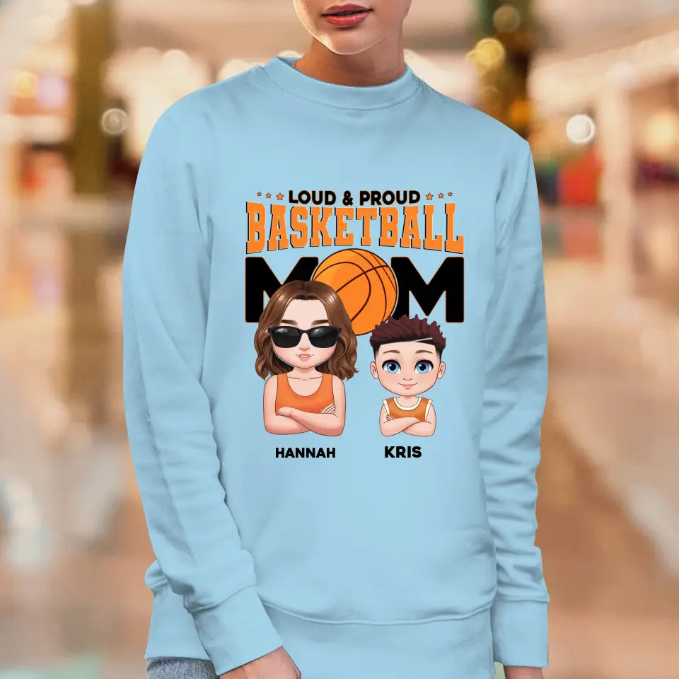 Basketball Mom - Custom Name - Personalized Gifts For Mom - T-Shirt