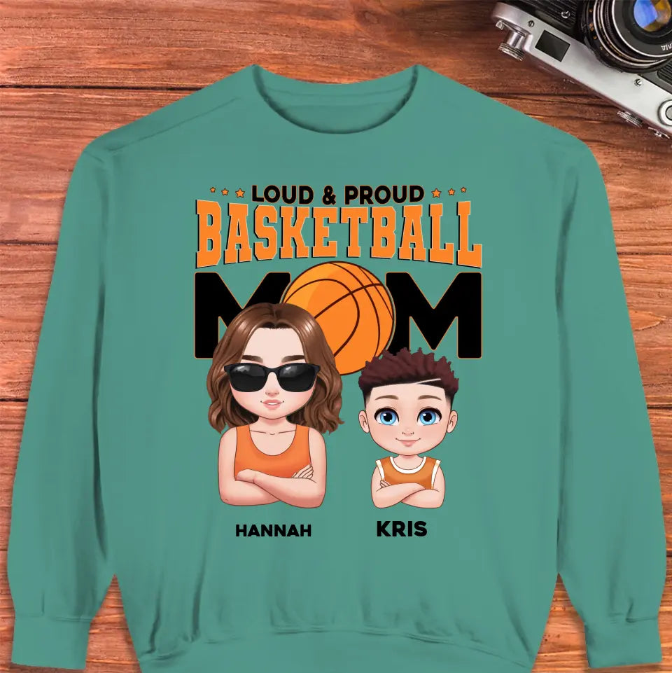 Basketball Mom - Custom Name - Personalized Gifts For Mom - Hoodie