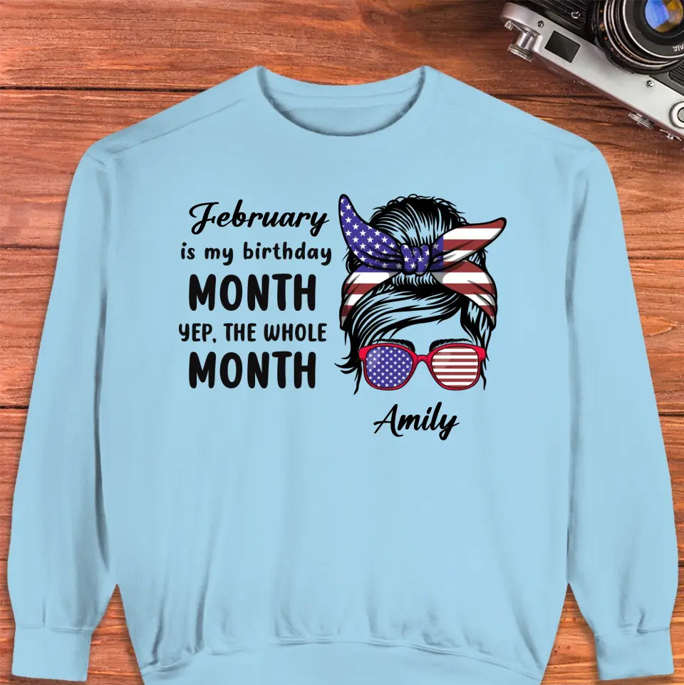 My Birthday Month  - Custom Month - Personalized Gifts For Mom - Sweater