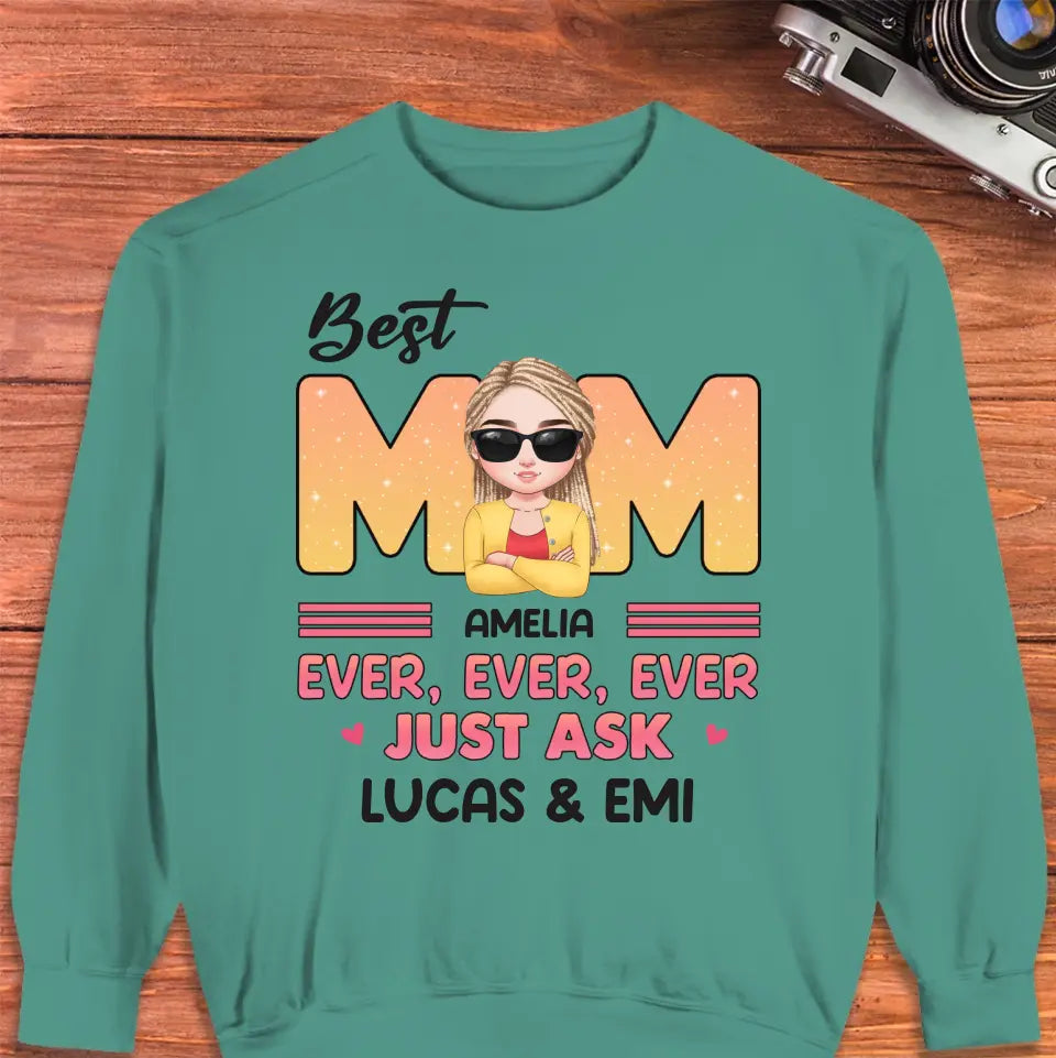 Best Mom Ever Ever Ever - Custom Name - Personalized Gifts For Mom - Sweater